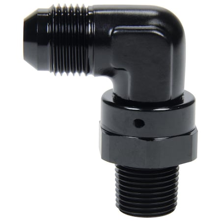 Allstar Performance 6 x 0.125 in. 90 deg AN to NPT Swivel Adapter Fitting; Black ALL49587